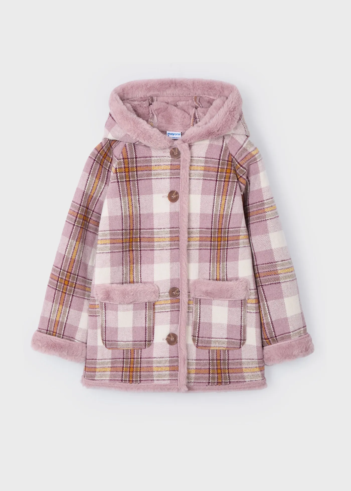 Outlet Abrigo cuadros doble faz niña Abrigos Y Chaquetas