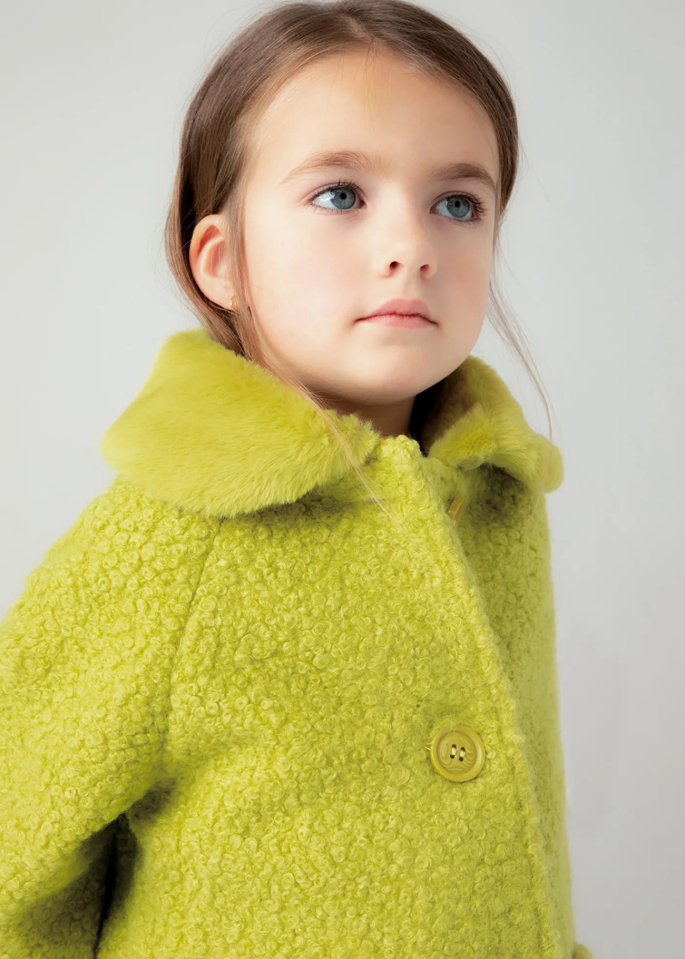 Flash Sale Abrigo rizo cuello pelo niña Abrigos Y Chaquetas