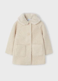 Hot Abrigo rizo cuello pelo niña Abrigos Y Chaquetas