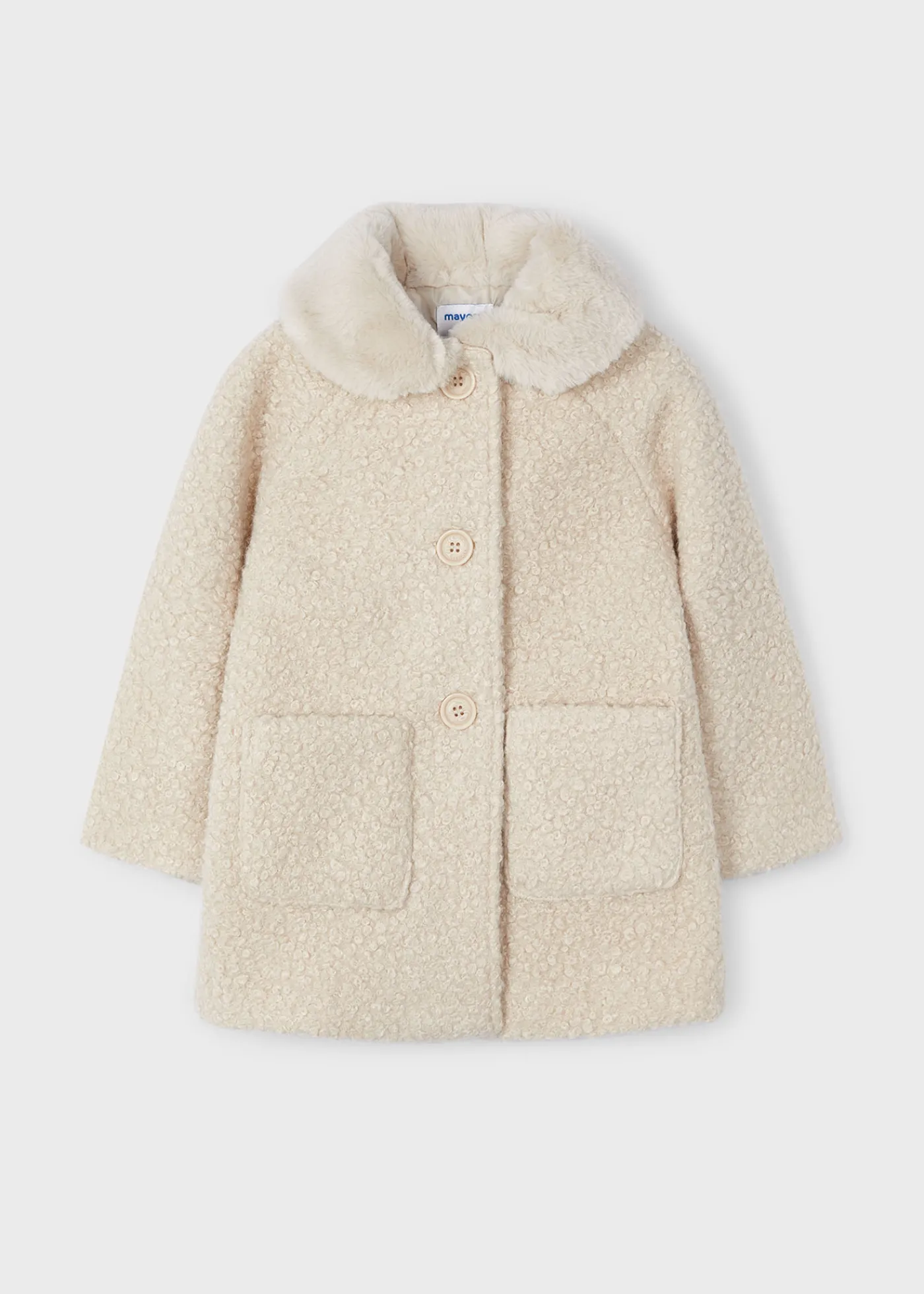 Hot Abrigo rizo cuello pelo niña Abrigos Y Chaquetas