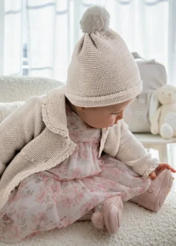 Online Abrigo tricot con gorro recién nacida Abrigos Y Chaquetas