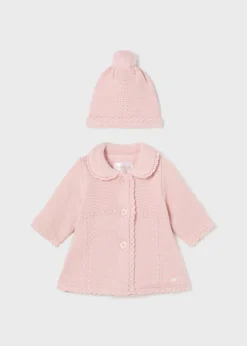 Fashion Abrigo tricot con gorro recién nacida Abrigos Y Chaquetas