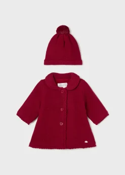 New Abrigo tricot con gorro recién nacida Abrigos Y Chaquetas