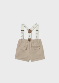 Cheap Bermuda piqué tirantes bebé Pantalones Y Petos