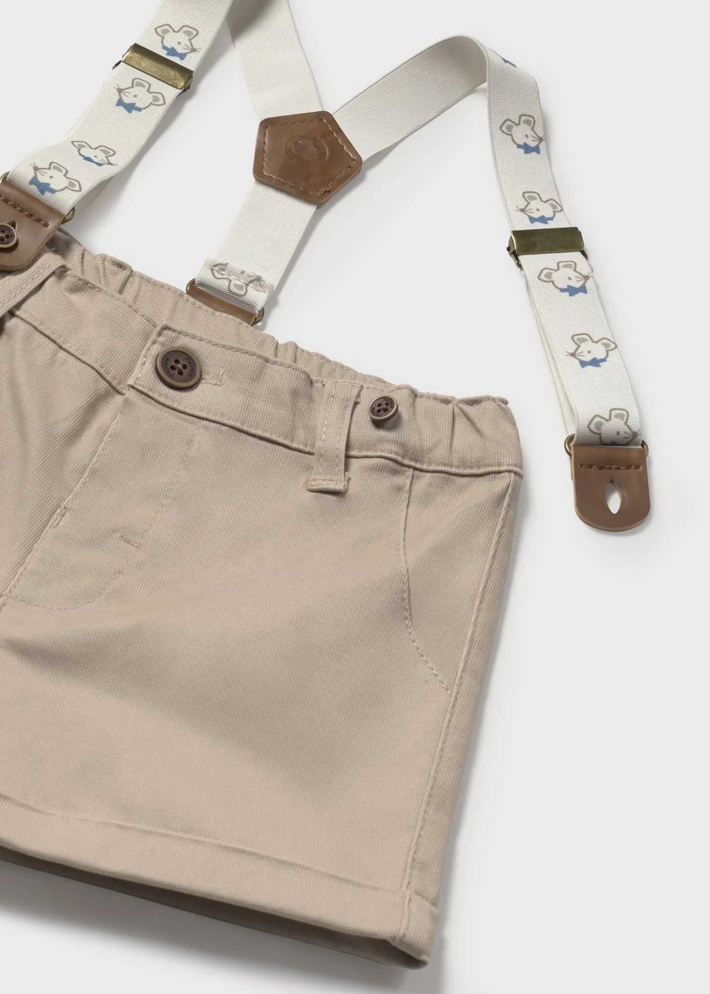 Cheap Bermuda piqué tirantes bebé Pantalones Y Petos