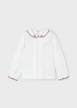 Best Blusa cuello bordado niña Blusas Y Tops