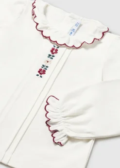 Shop Blusa flores bordadas bebé Camisas Y Blusas