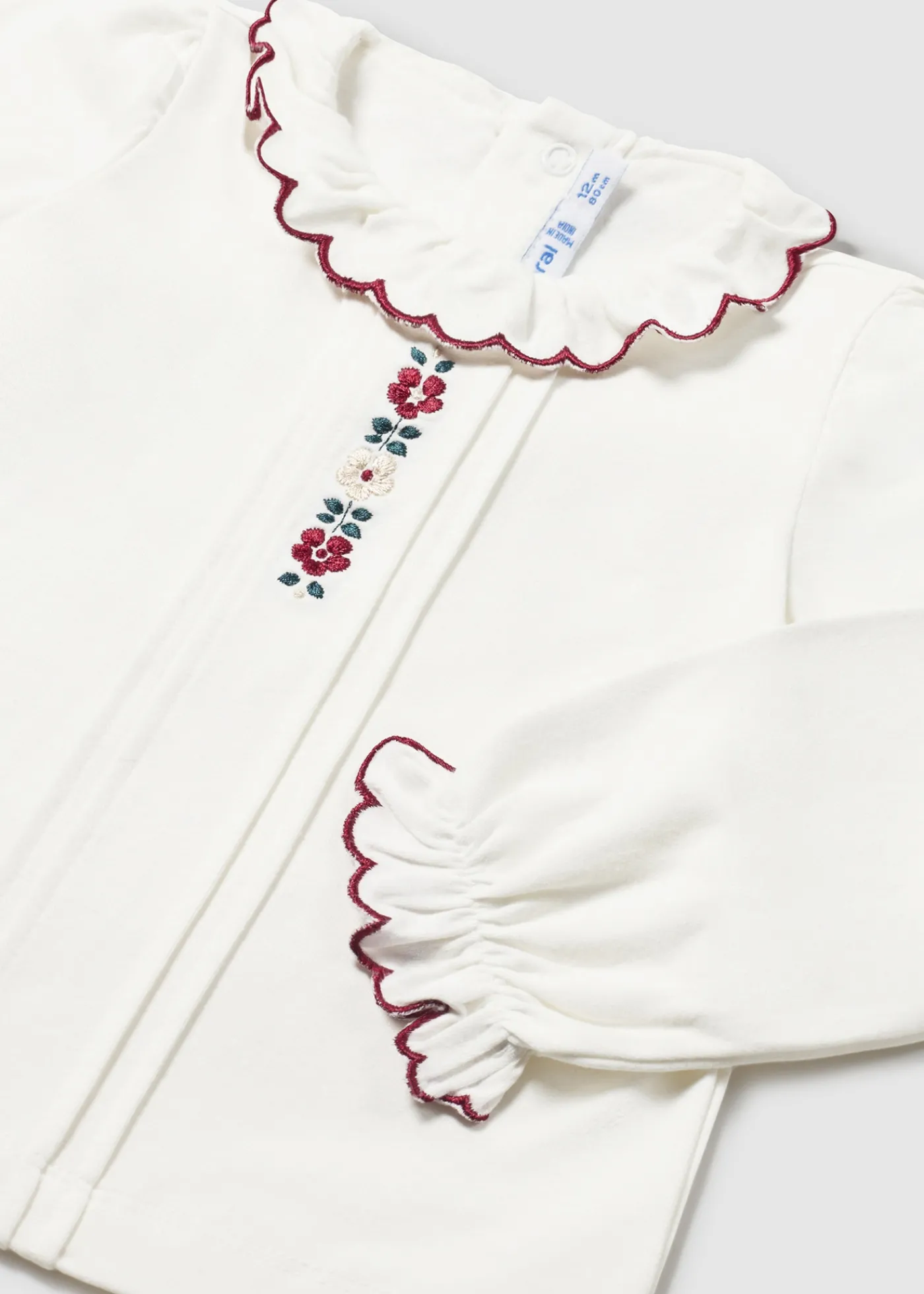 Shop Blusa flores bordadas bebé Camisas Y Blusas
