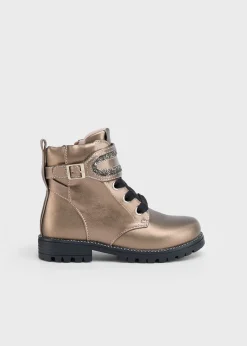 Clearance Botín biker brillos niña Botas Y Botines|Botas Y Botines