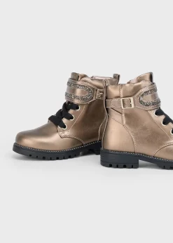 Clearance Botín biker brillos niña Botas Y Botines|Botas Y Botines