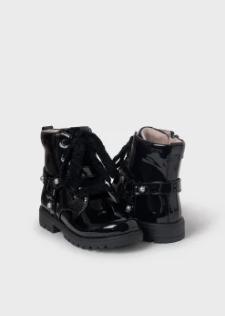 Shop Botín biker charol niña Botas Y Botines|Botas Y Botines