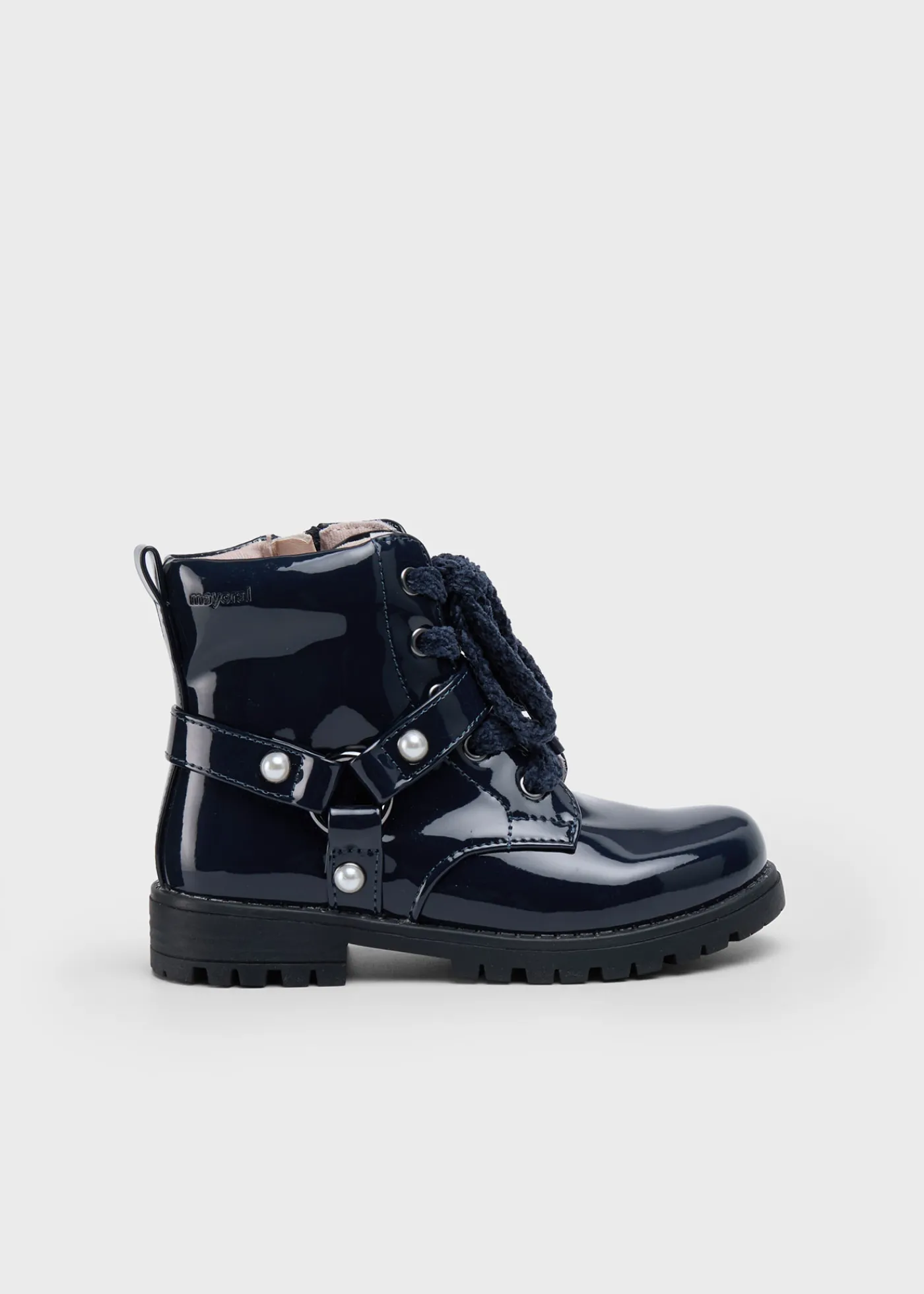 Shop Botín biker charol niña Botas Y Botines|Botas Y Botines
