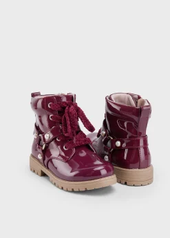 Clearance Botín biker charol niña Botas Y Botines|Botas Y Botines