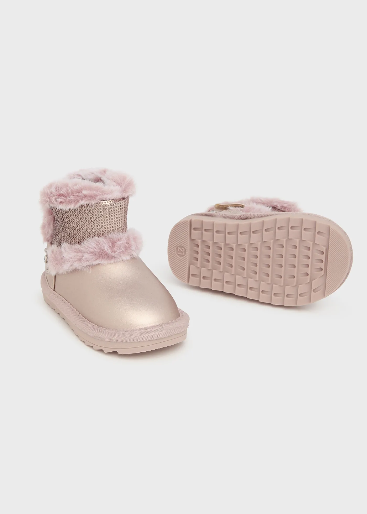 Hot Botín metalizado lentejuelas bebé Botas Y Botines|Botas Y Botines