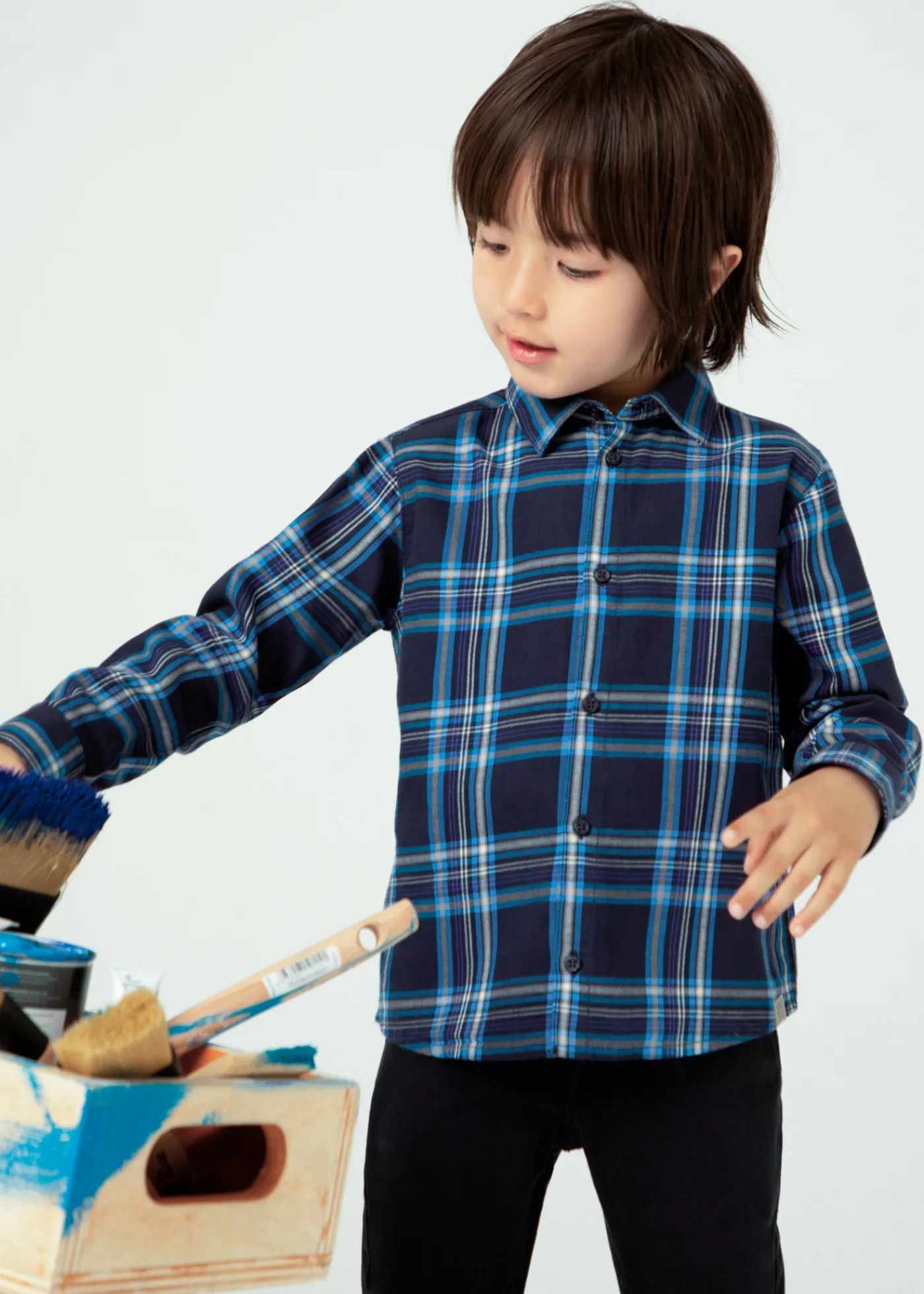 Fashion Camisa cuadros niño Camisas