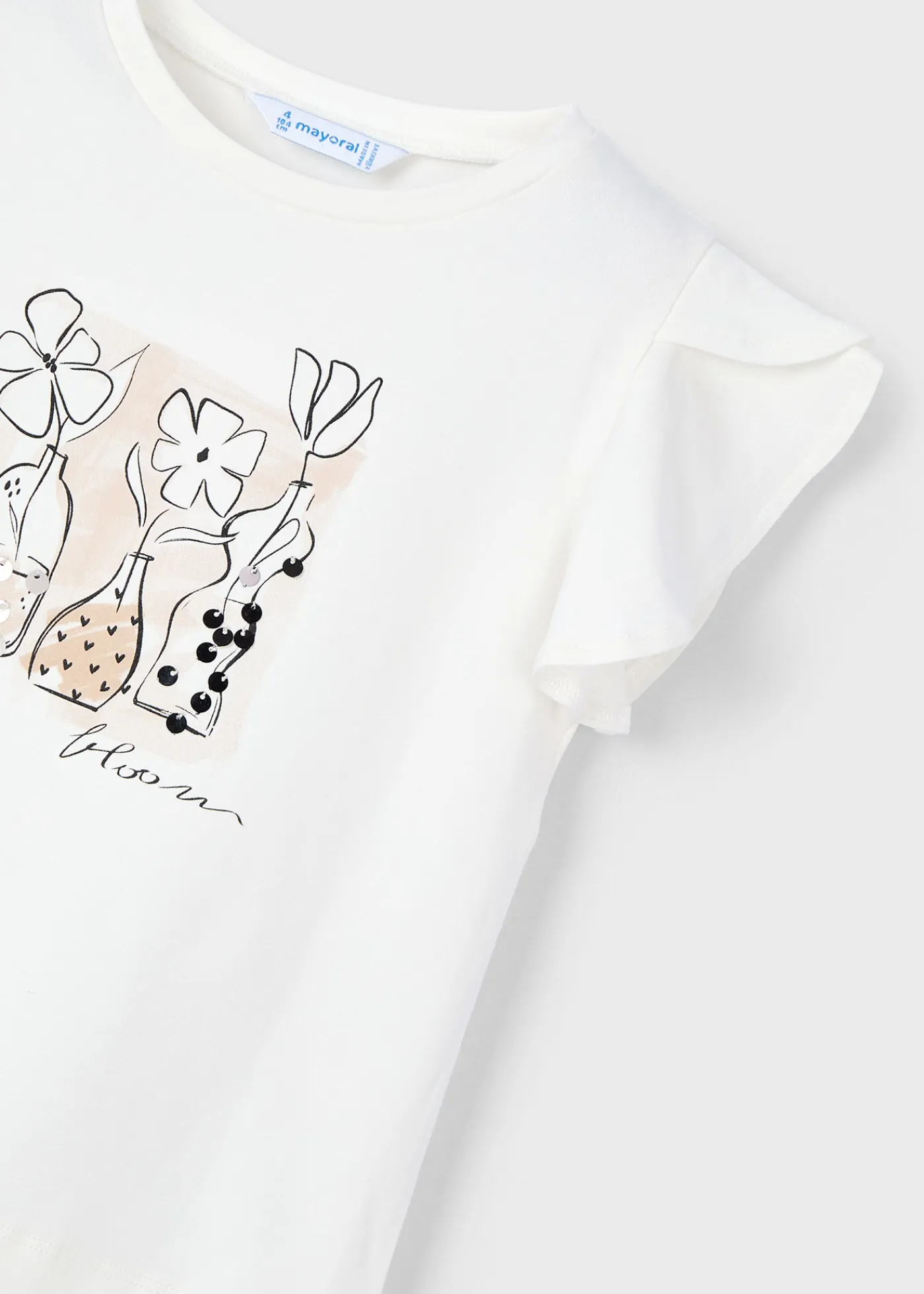 Fashion Camiseta aplicaciones niña Camisetas Y Polos