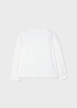 Online Camiseta aplique flores niña Camisetas Y Polos