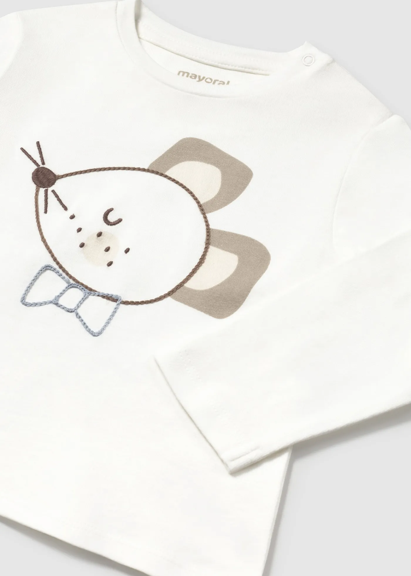New Camiseta aplique ratoncito bebé Bodies Y Camisetas