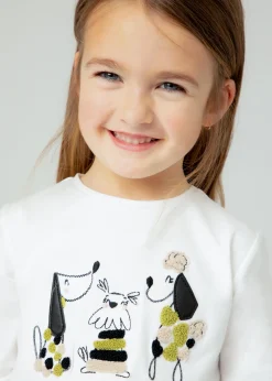 Online Camiseta bordados perros niña Camisetas Y Polos