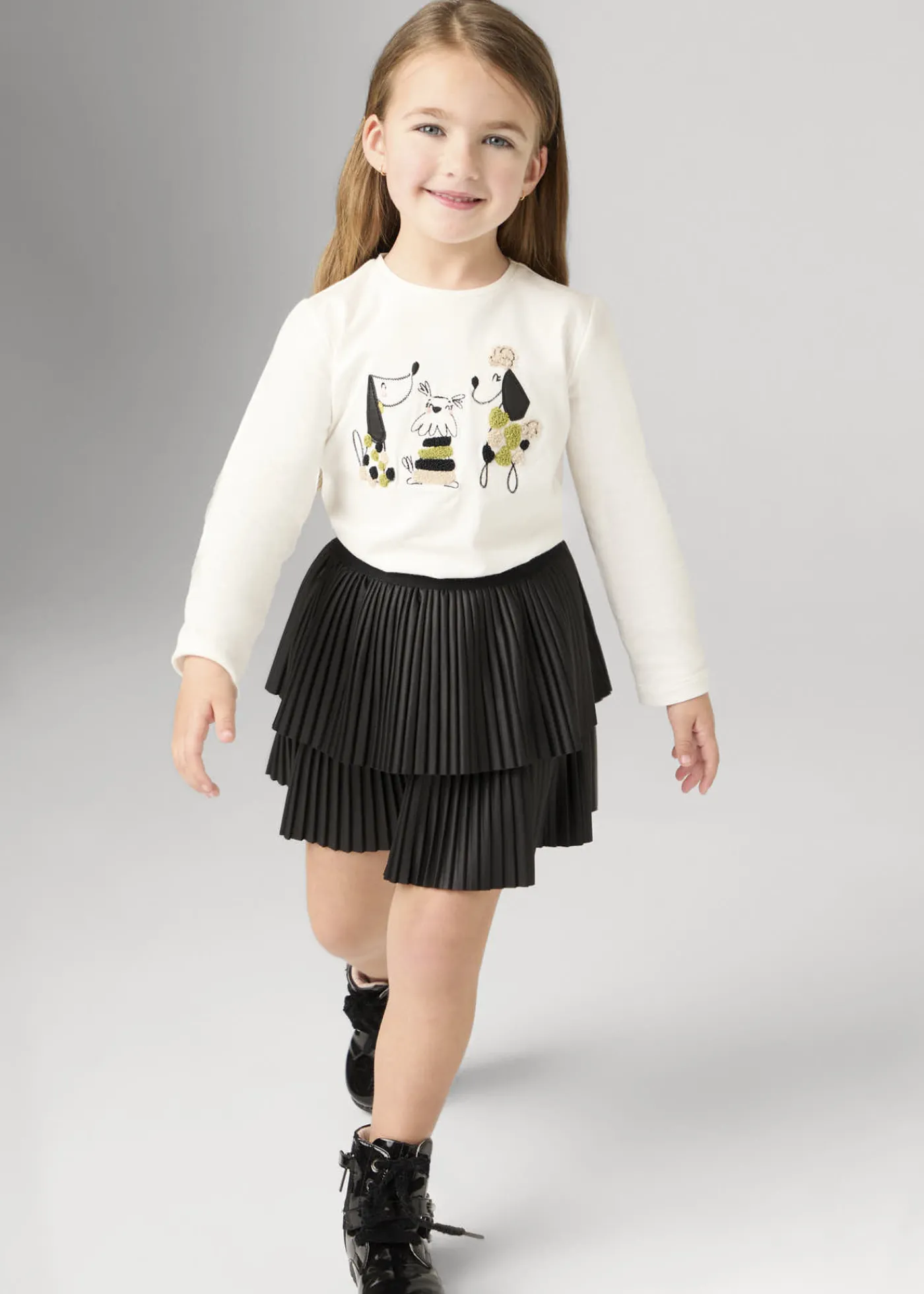 Online Camiseta bordados perros niña Camisetas Y Polos