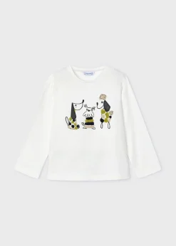 Online Camiseta bordados perros niña Camisetas Y Polos