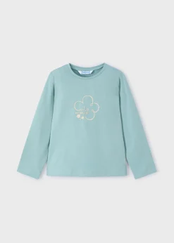 Cheap Camiseta básica flor niña Camisetas Y Polos