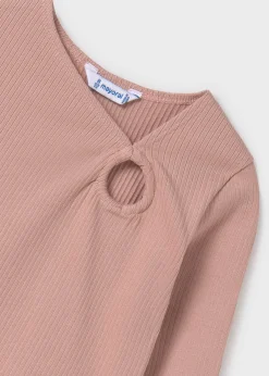 Online Camiseta canalé fruncida chica Camisetas Y Polos