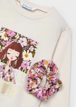 Fashion Camiseta con coletero niña Camisetas Y Polos