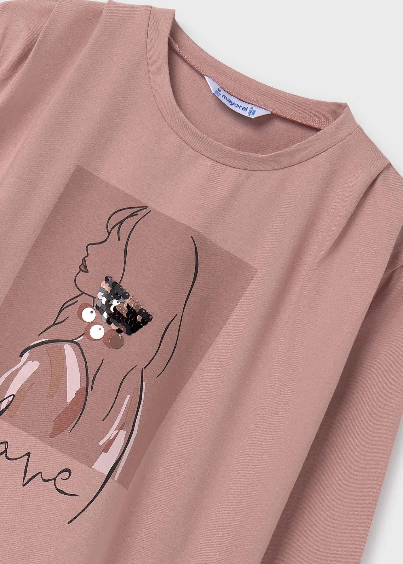 Cheap Camiseta detalle lentejuelas chica Camisetas Y Polos