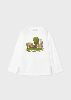 Online Camiseta dibujo píxeles niño Camisetas