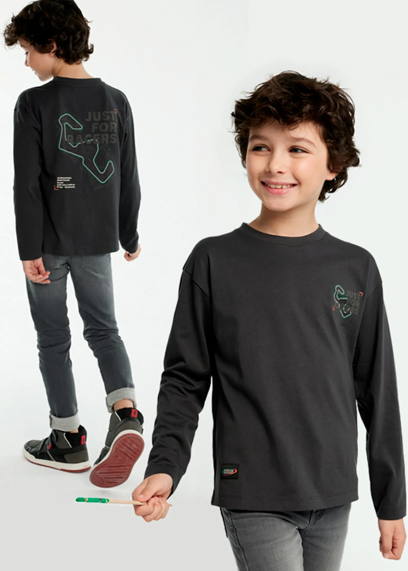 New Camiseta estampado espalda circuito chico Camisetas