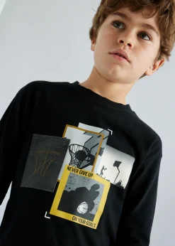 Shop Camiseta estampado lenticular chico Camisetas
