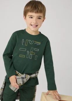 Discount Camiseta letras básica niño Camisetas