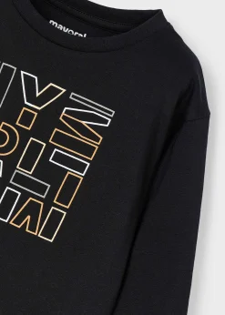 Cheap Camiseta letras básica niño Camisetas
