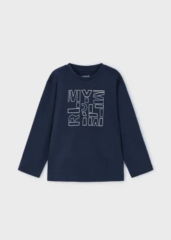 Clearance Camiseta letras básica niño Camisetas