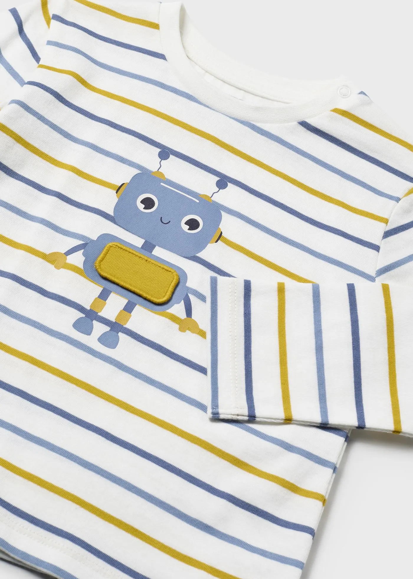 Flash Sale Camiseta rayas aplique bebé Bodies Y Camisetas