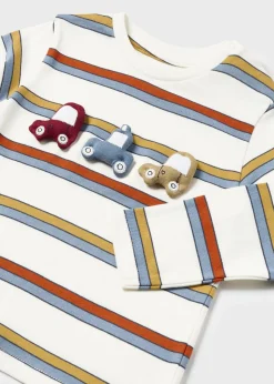 Discount Camiseta rayas coches bebé Bodies Y Camisetas