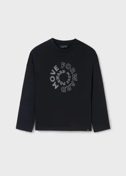 Best Sale Camiseta texto básica chico Camisetas