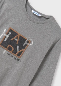 Discount Camiseta texto lentejuelas chica Camisetas Y Polos