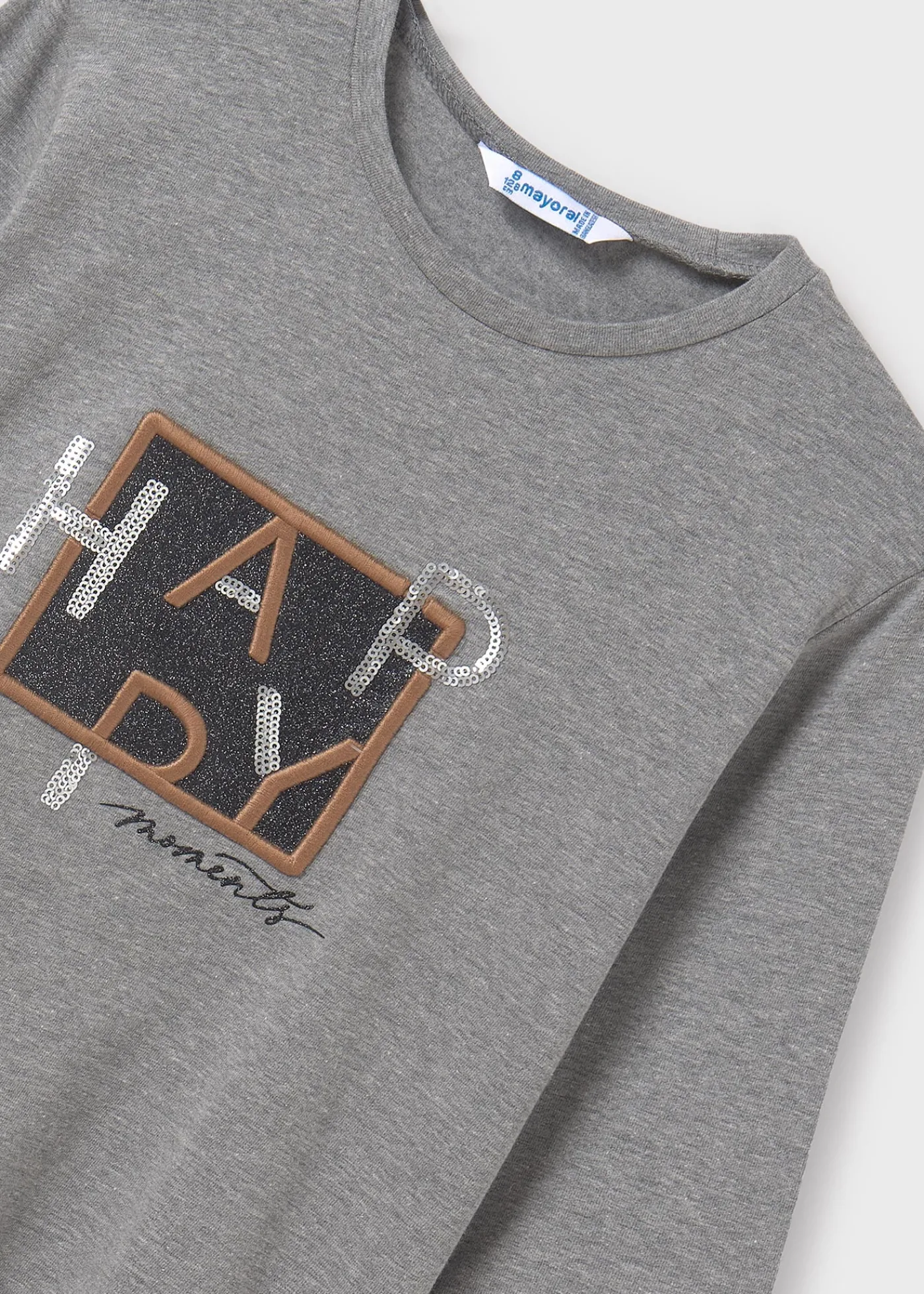 Discount Camiseta texto lentejuelas chica Camisetas Y Polos