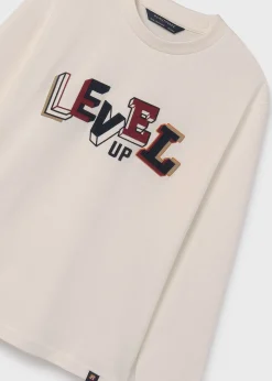 Online Camiseta texto relieve chico Camisetas