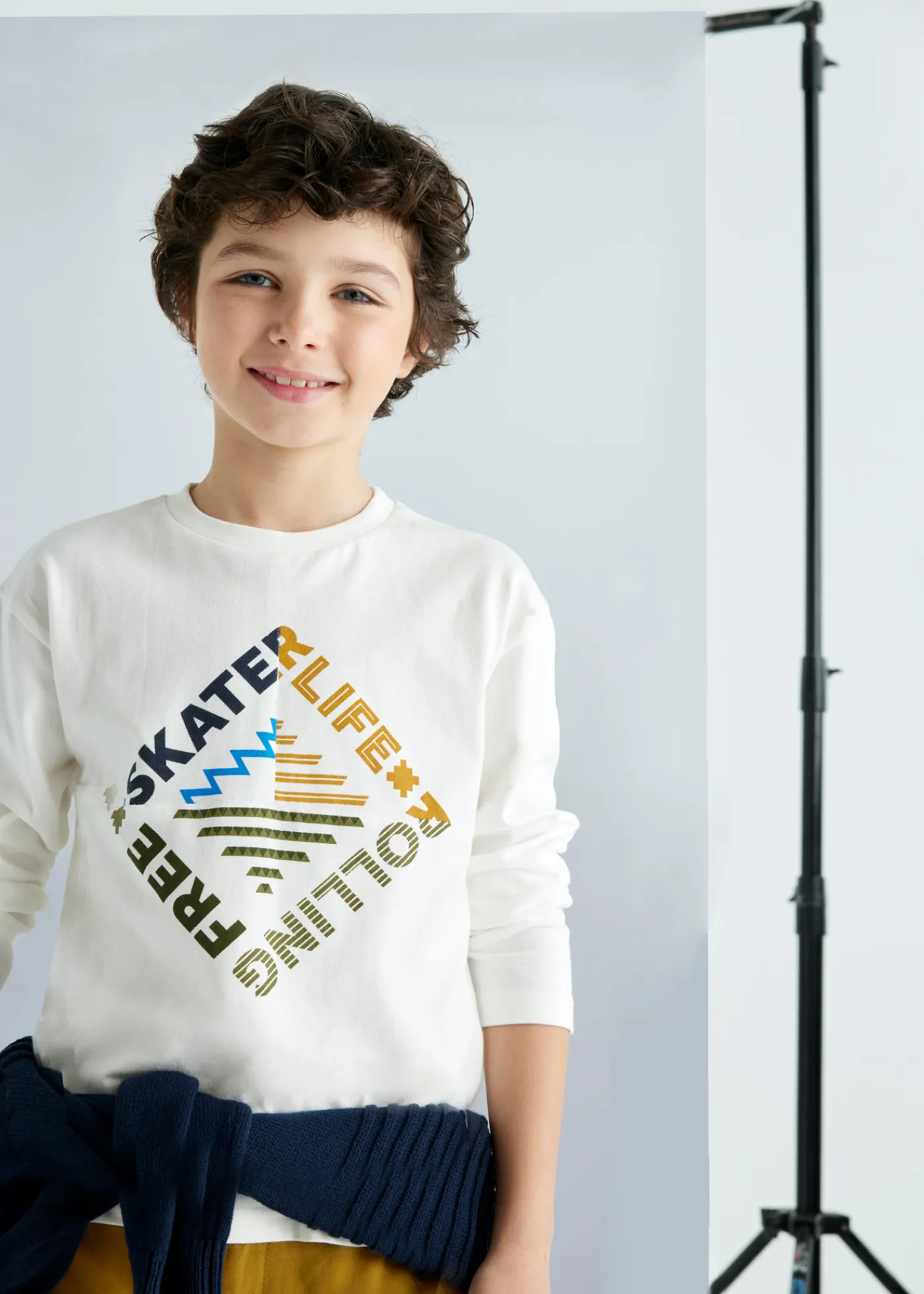 Fashion Camiseta texto y dibujo chico Camisetas