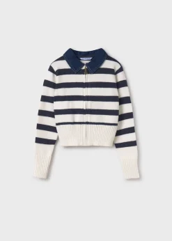 Best Canguro tricot rayas chica Rebecas Y Chaquetas De Punto