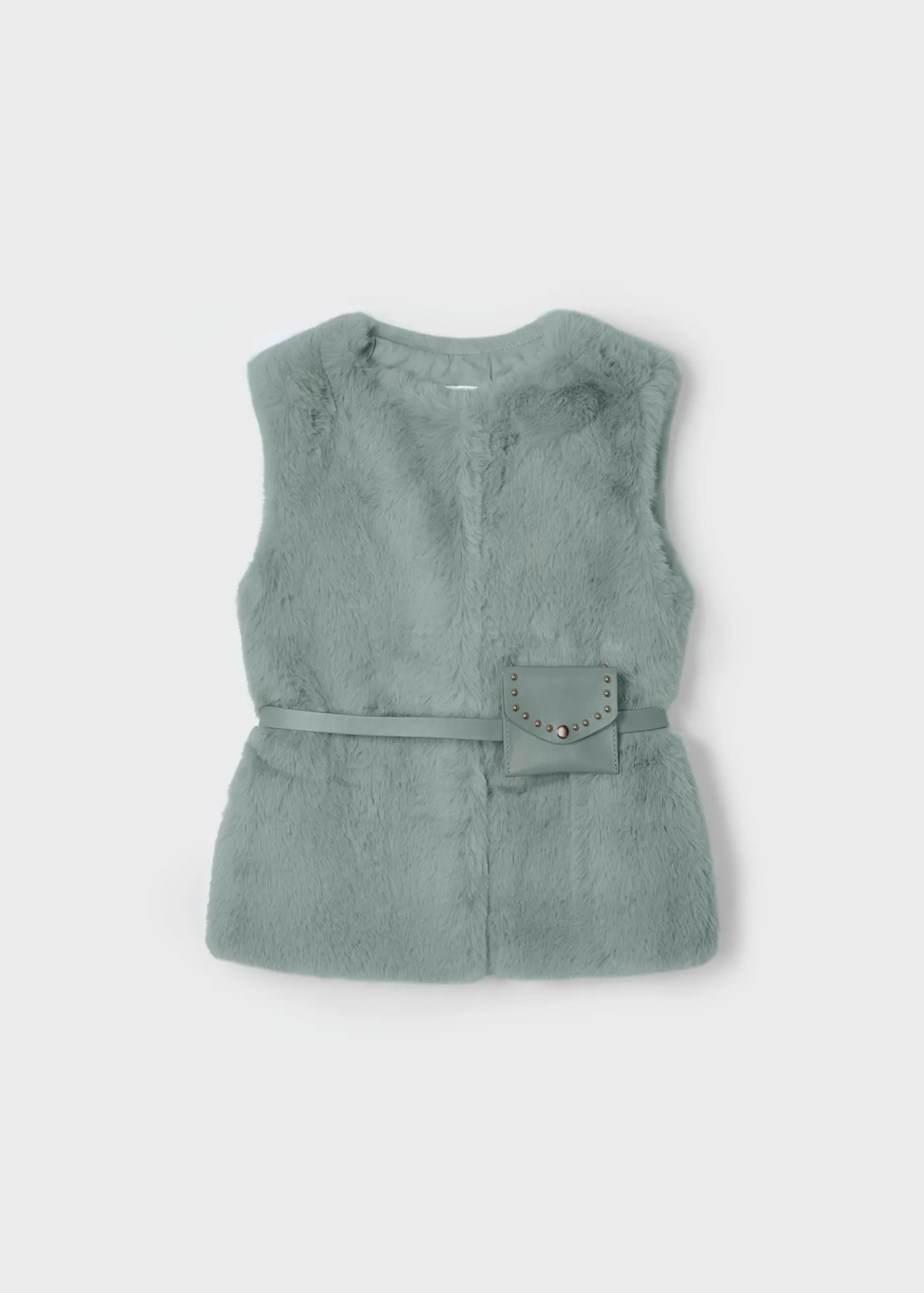 Discount Chaleco pelo con cinturón niña Abrigos Y Chaquetas