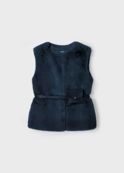 Flash Sale Chaleco pelo con cinturón niña Abrigos Y Chaquetas