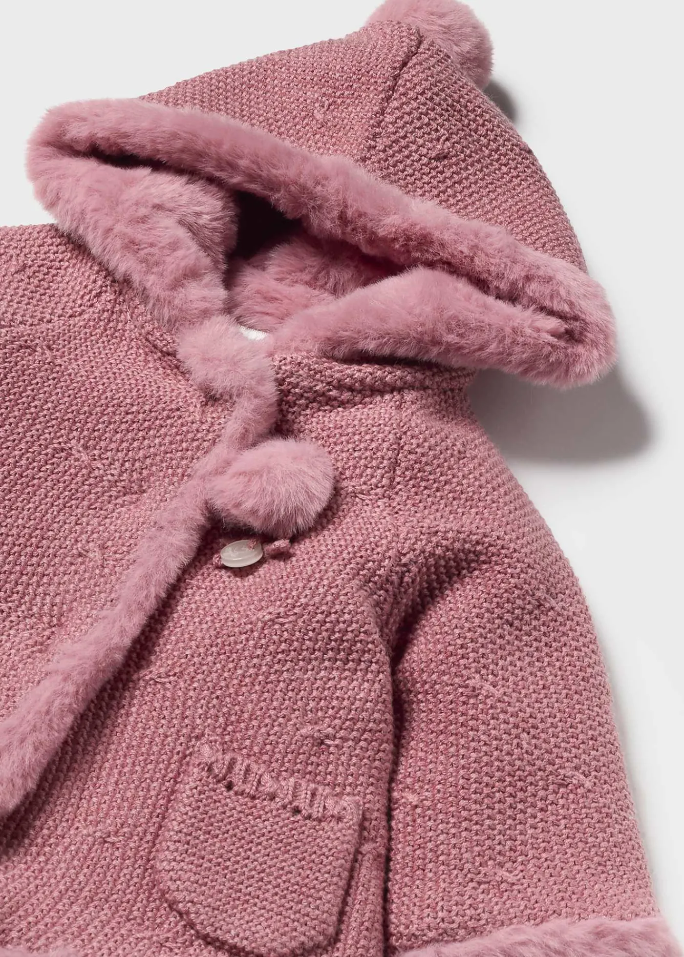 Best Chaqueta tricot con pelo recién nacida Rebecas