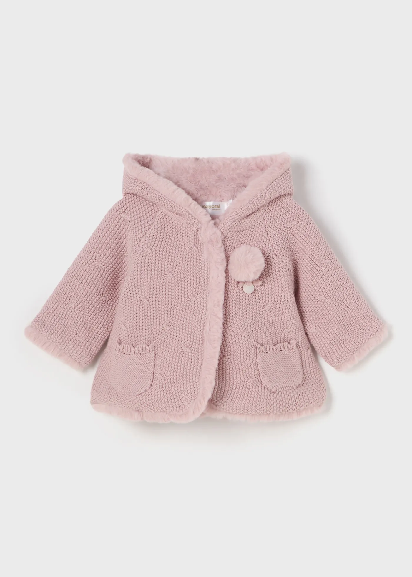 Fashion Chaqueta tricot con pelo recién nacida Rebecas