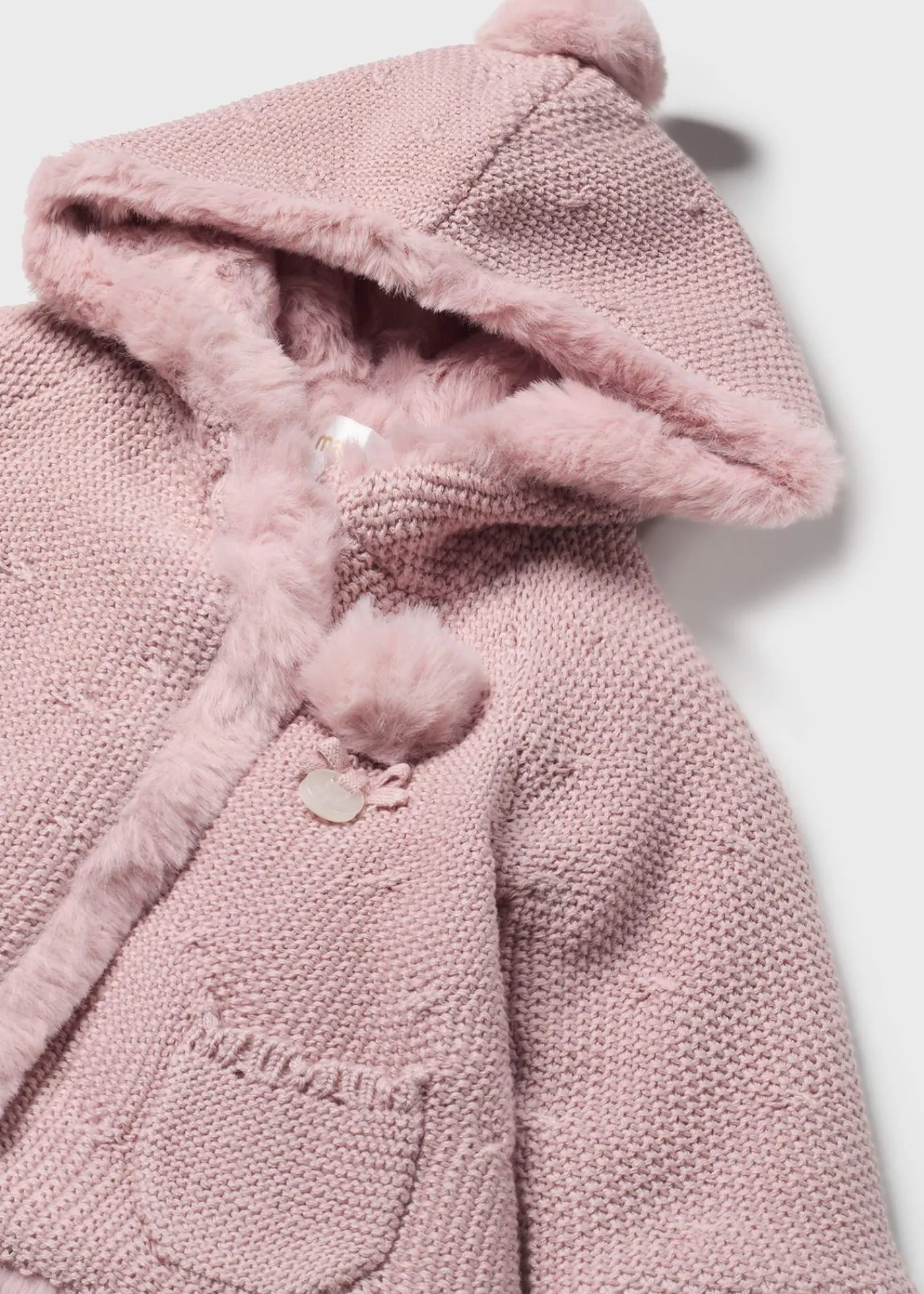 Fashion Chaqueta tricot con pelo recién nacida Rebecas