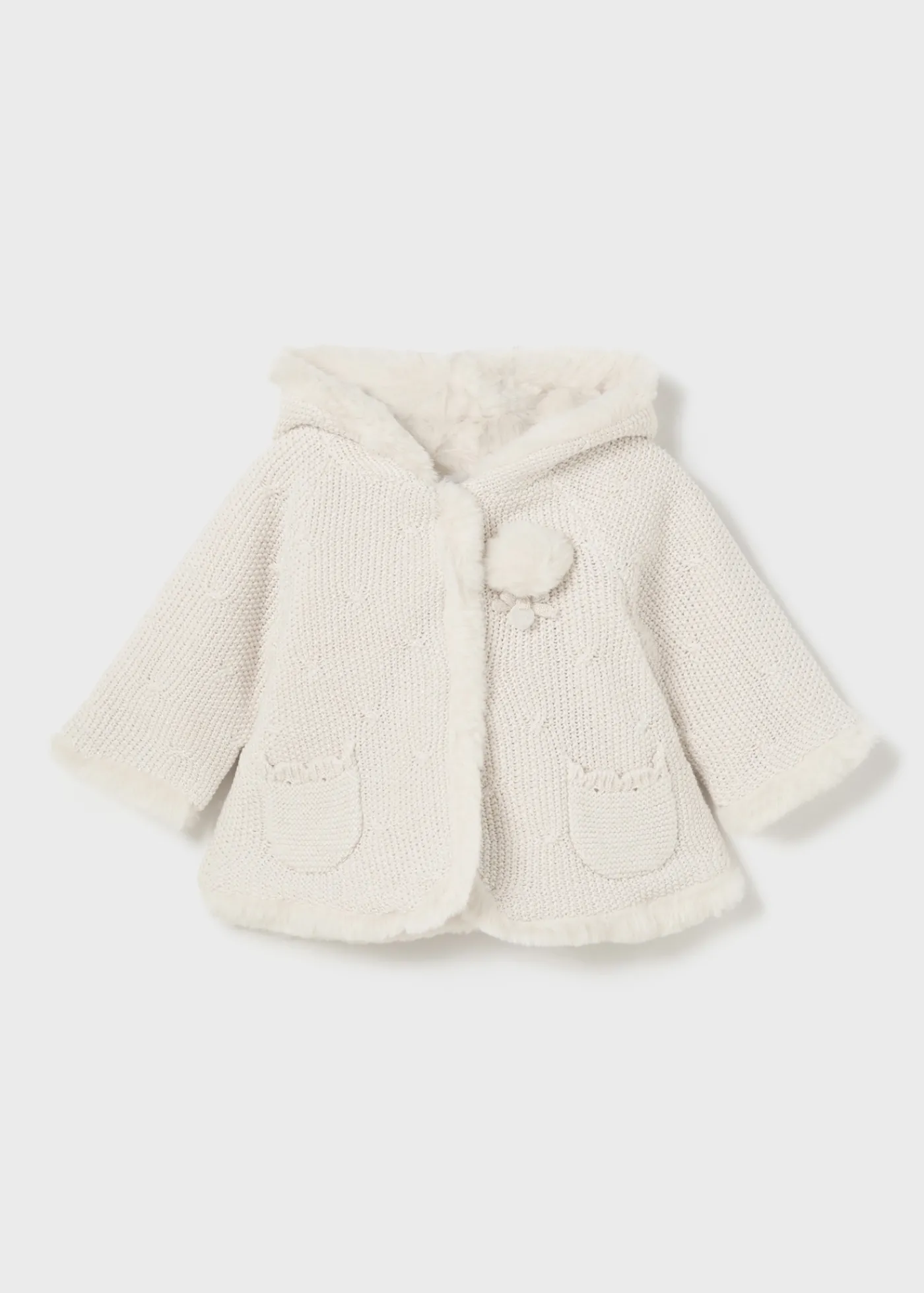 Cheap Chaqueta tricot con pelo recién nacida Rebecas