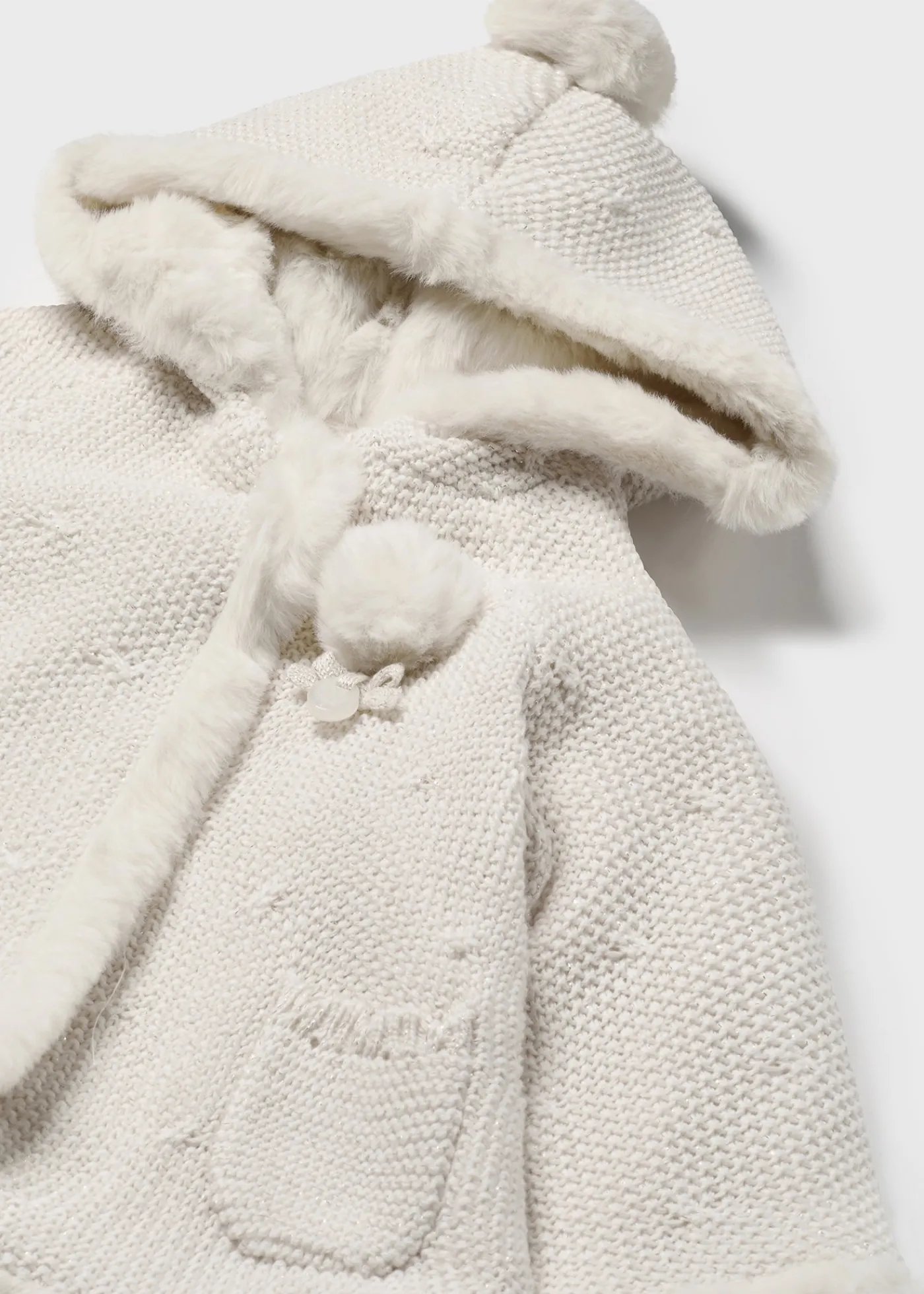 Cheap Chaqueta tricot con pelo recién nacida Rebecas